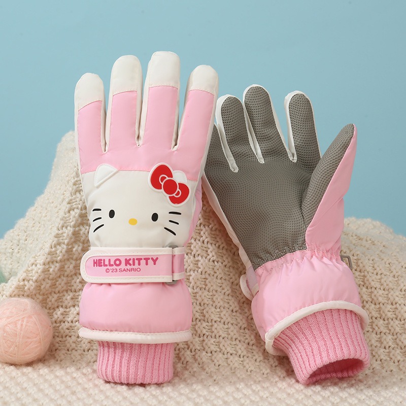 Get [Ship from CN] Sanrio Hello Kitty Gloves Winter Thickened Ski Gloves  About23*9CM Delivered | Weee! Asian Market