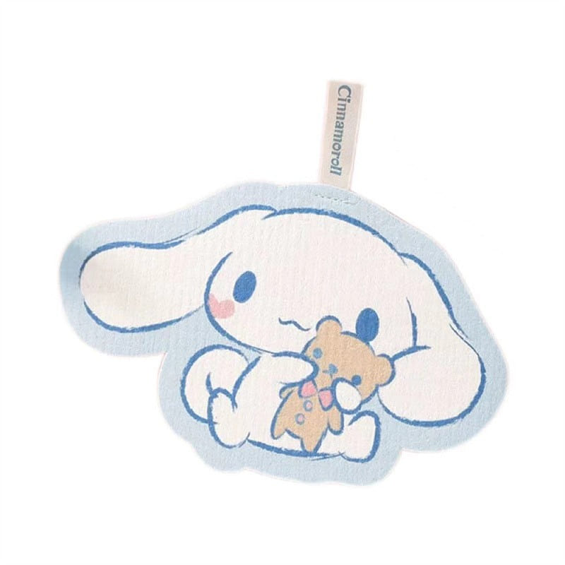 Sanrio Wood Pulp Dish Sponge Wipe Clean Cloth/Wet And Dry-Cinnamoroll 1Pc 1 count