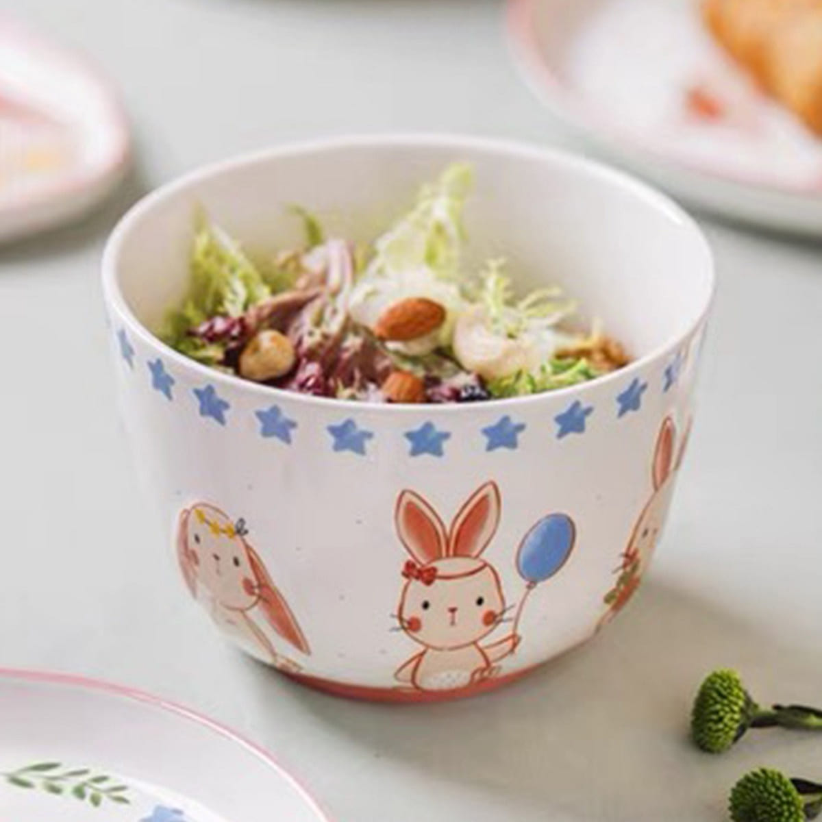 Pretty Bunny Ceramic 4.5 Bowl 1 each