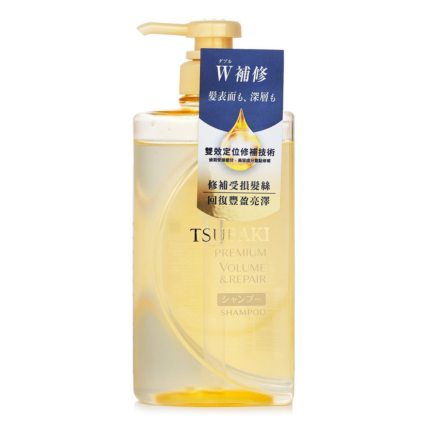 Tsubaki Advanced volumizing and repairing shampoo for damaged hair 490ml/16.56oz 490 ml
