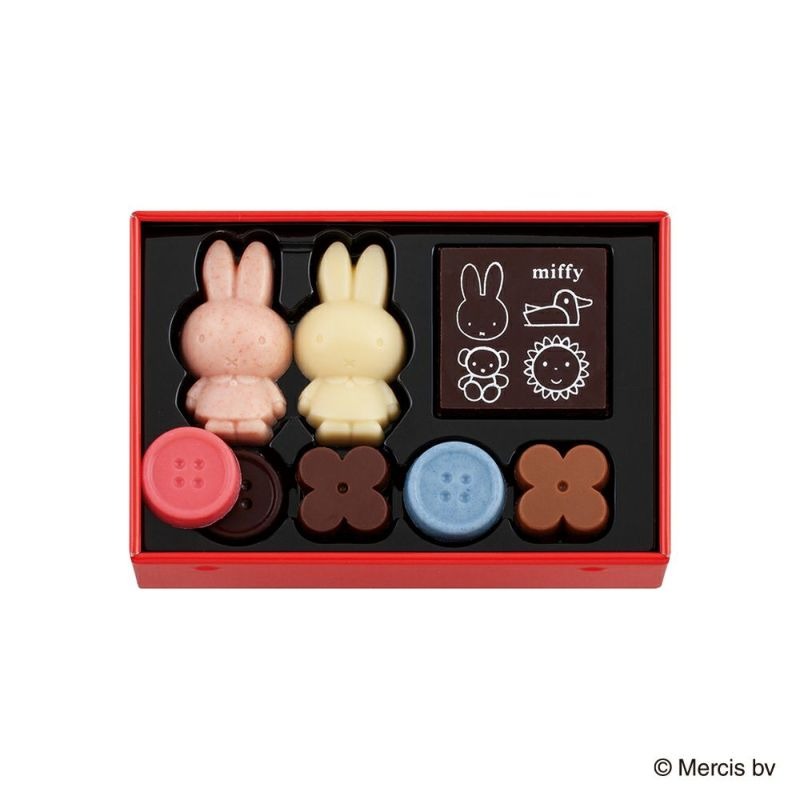 Get Miffy Valentine's Chocolate Gift Box Tin Box 11pcs Delivered