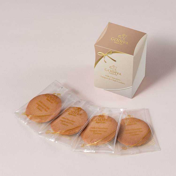 Godiva Milk Chocolate Langue de Chat Cookies 4 pieces