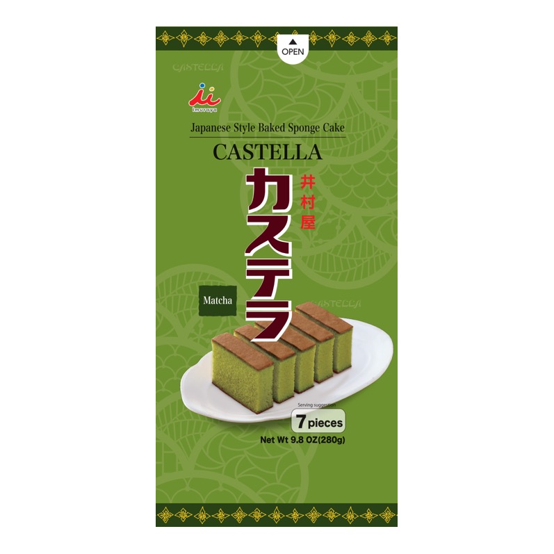 Imuraya Castilla Cake, Matcha Flavor, Frozen 9.8 oz