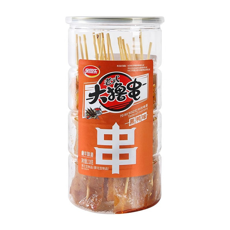 余同乐 大撸串黑鸭味素食辣条豆制品 228g*1桶