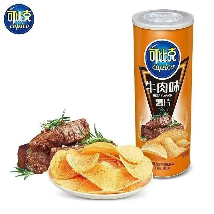 Copico Beef Flavor Canned Potato Chips 1 can (min 6)