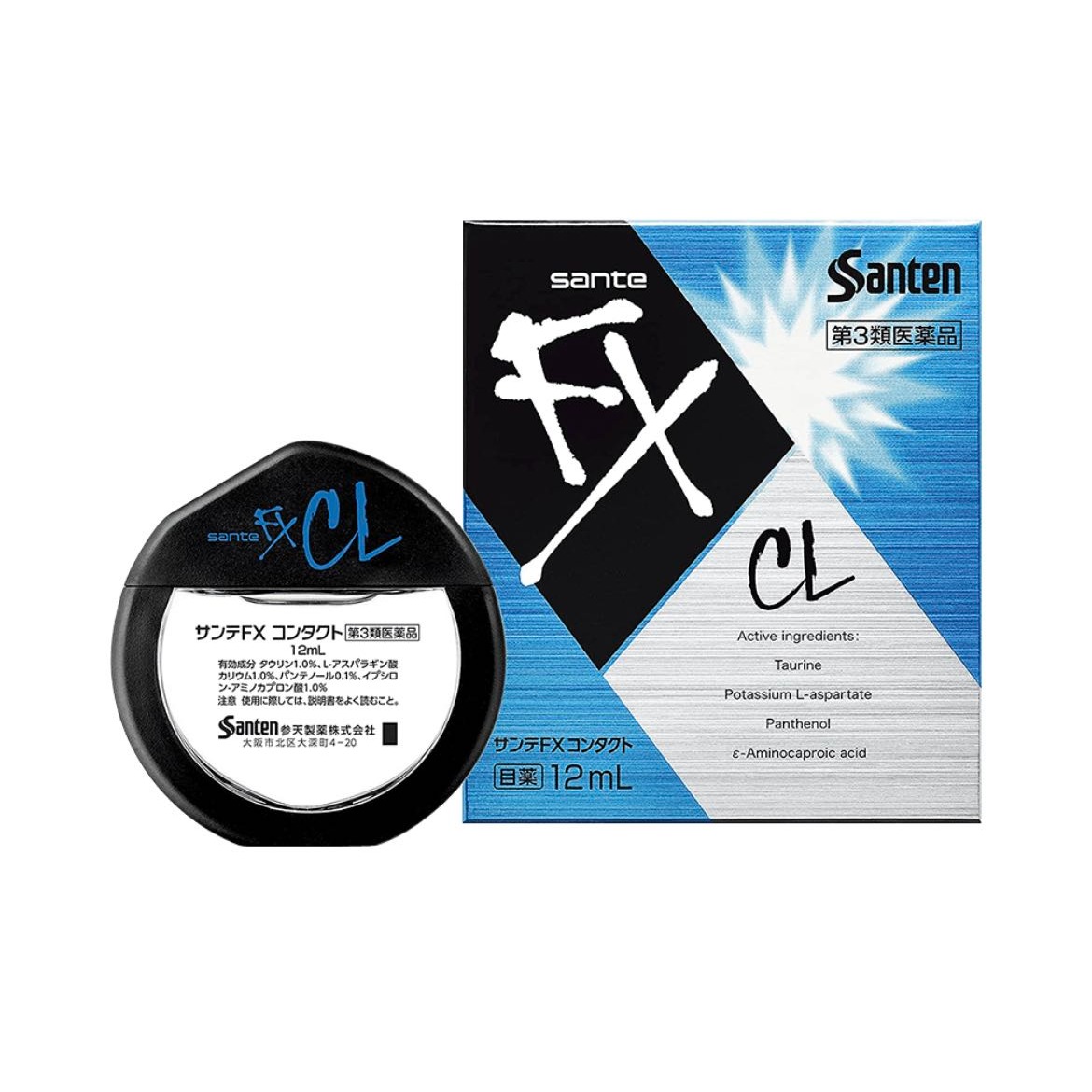 SANTEN SANTE FX CL EYE DROPS CONTACT 12ml 1 bottle