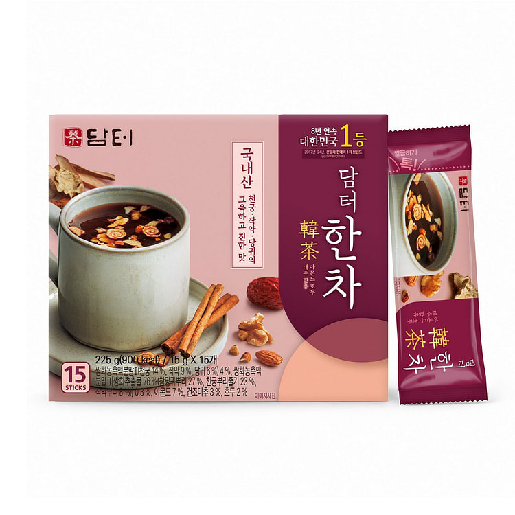 Damtuh Han Cha Korean Herbal Tea 15 Sticks 15 g