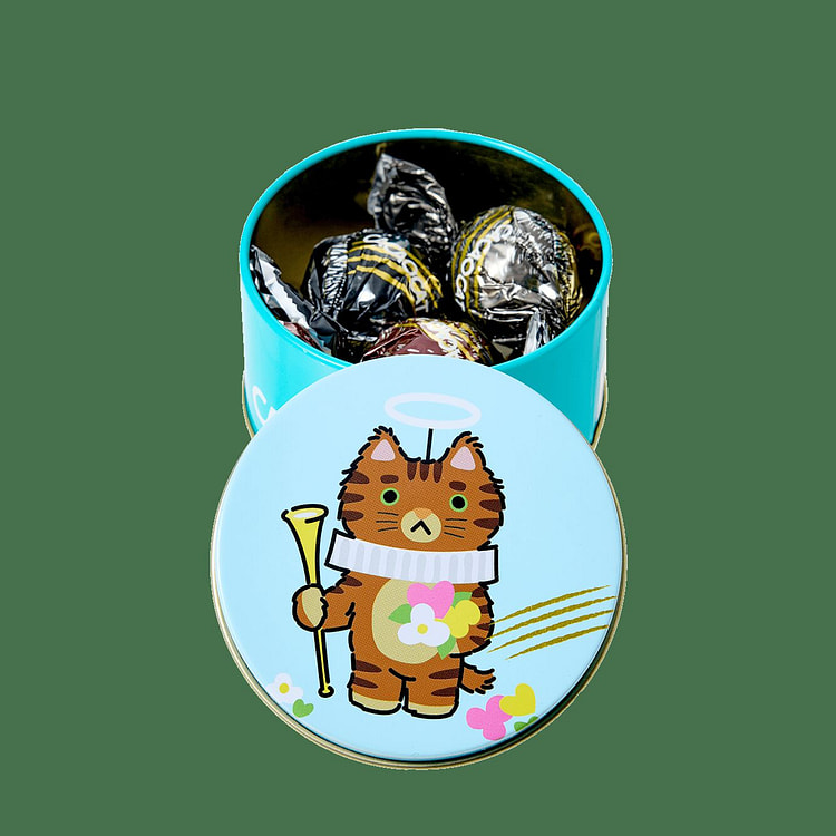 猫咪巧克力罐：棕色虎斑猫版