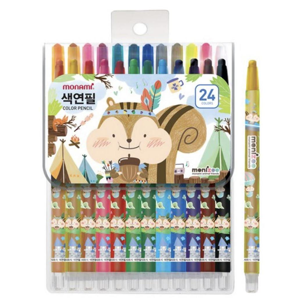 Monami Color Pencil (24 Colors) 1 カウント