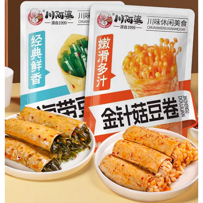 川阿婆金针菇豆卷办公休闲解馋下饭川味零食*1袋 138 克