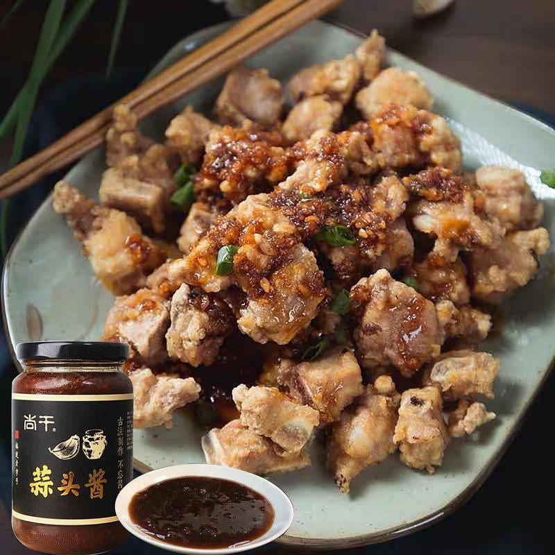 Fujian time-honored brand Shanggan Garlic Sauce 380g bottle 380 g
