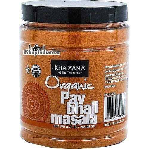 Khazana Organic Pav Bhaji Masala, 8.75 oz jar 8.75 oz