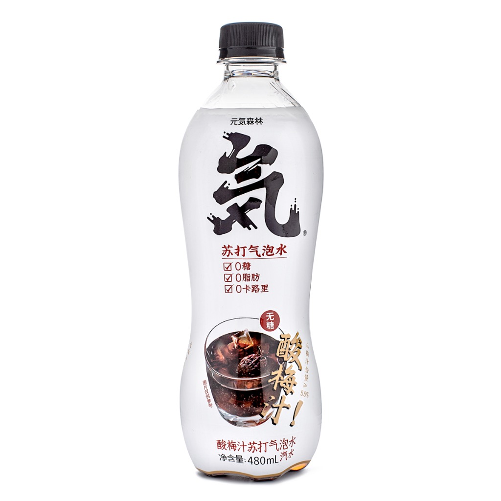 Genki Forest Sugar-Free Sparkling Water, Sour Plum Flavor 480 ml