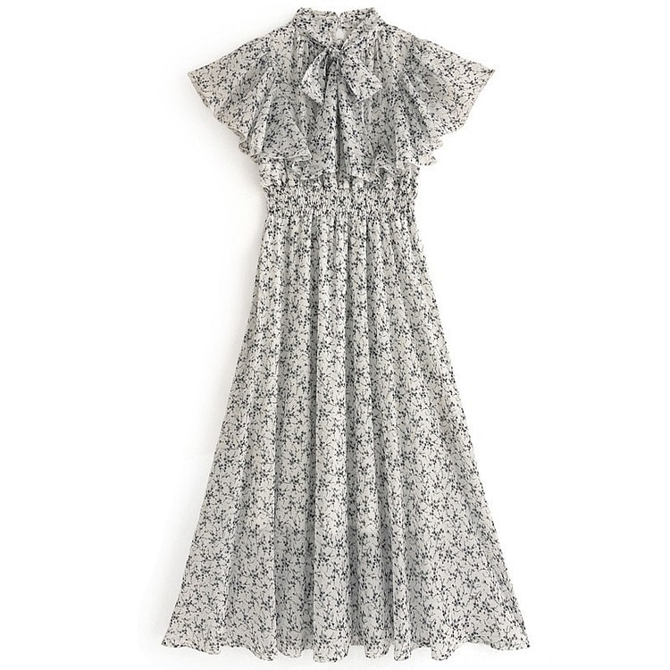 GRL 花卉蝴蝶裙 米白M