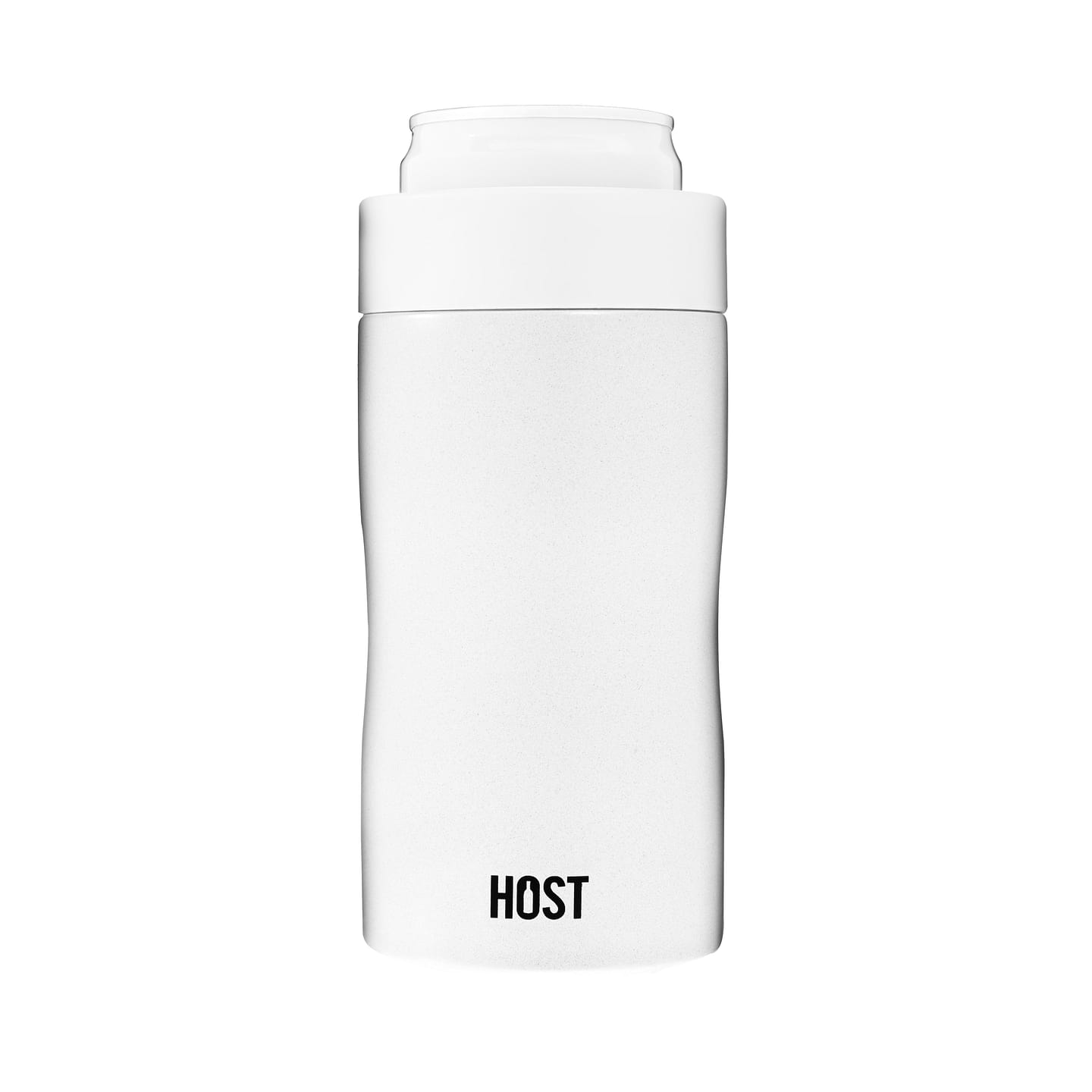 HOST Stay-Chill Beer Cozy Insulated Can Cooler Tumbler – Double Walled Stainless Steel Beer Can Insulator Holder for Slim Sized Cans – White 12 oz