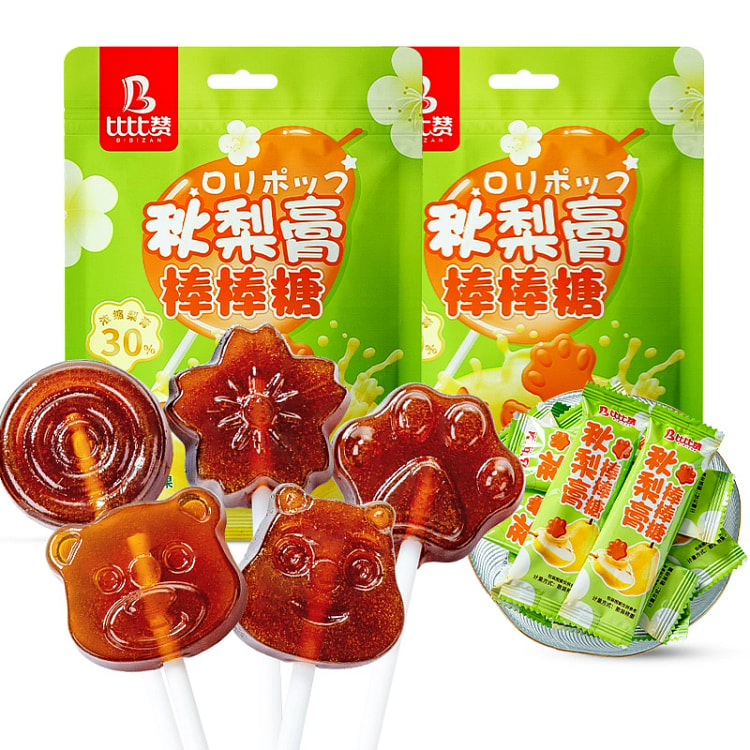 比比赞秋梨膏棒棒糖果喜糖硬糖儿童解馋小零食120g*1