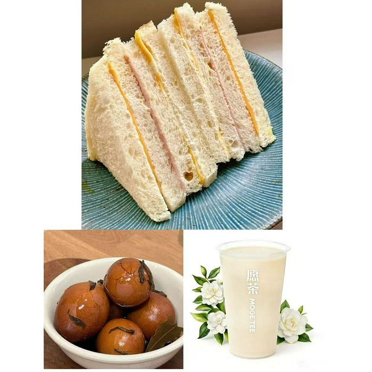 【元气早餐套餐】三明治2+茶叶蛋2+栀子奶茶1 1 份