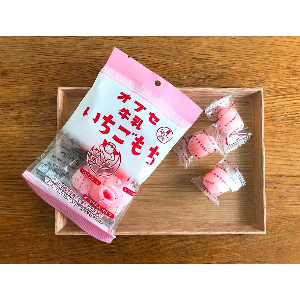 Daifuku Mochi Strawberry Rice Cake Marshmallow 1 ส่วน