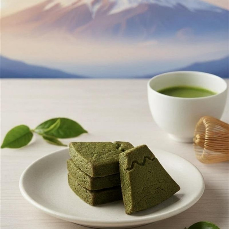 纯素棉花糖 抹茶富士山饼干 6個入 1 盒