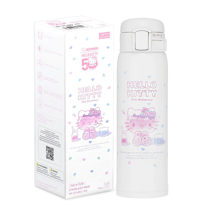 象印 x Hello Kitty 粉色真空保温瓶 16 盎司