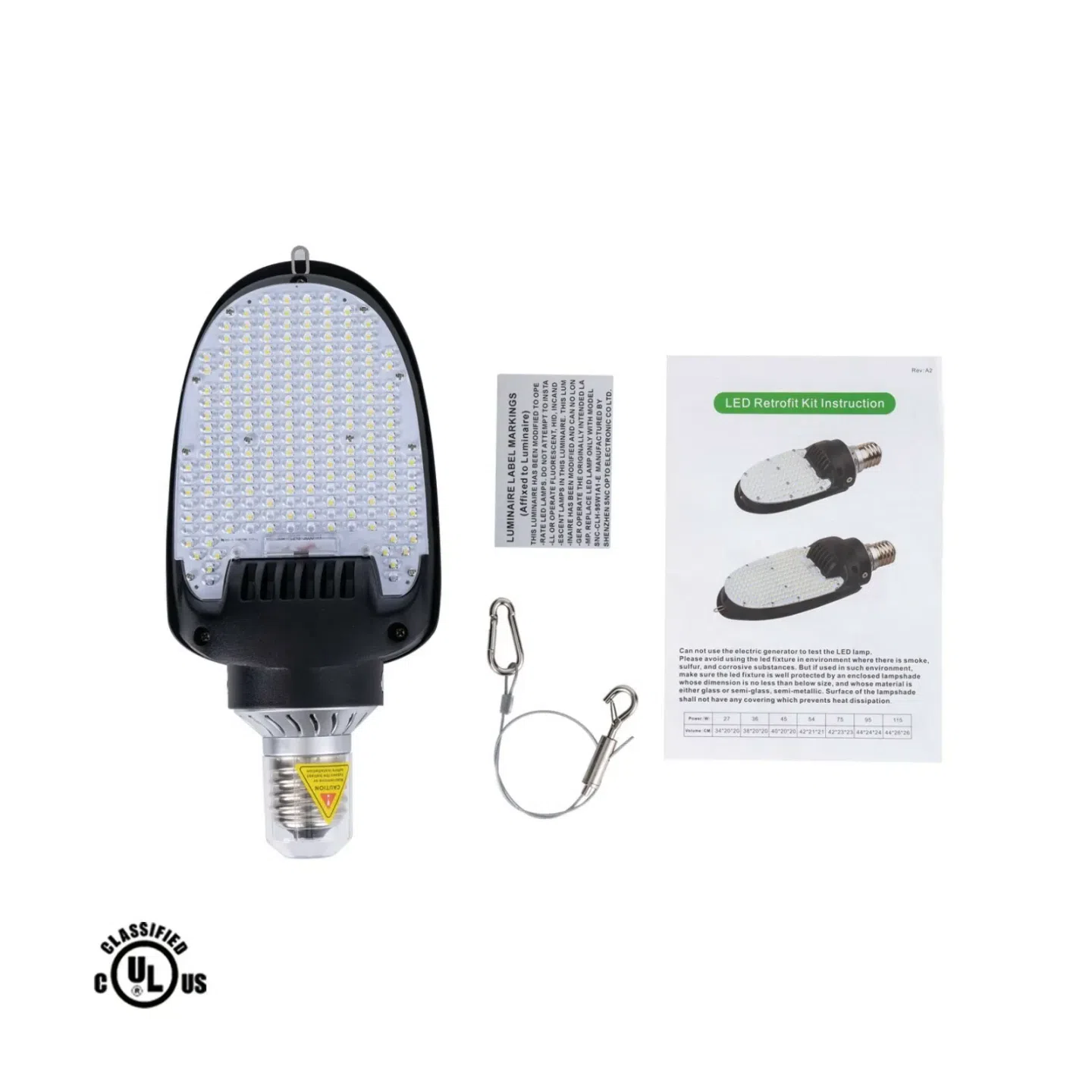 115W LED Shoebox Light Bulb Rotatable Retrofit Kit 1 box