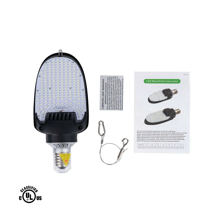 115W LED Shoebox Light Bulb Rotatable Retrofit Kit 1 box
