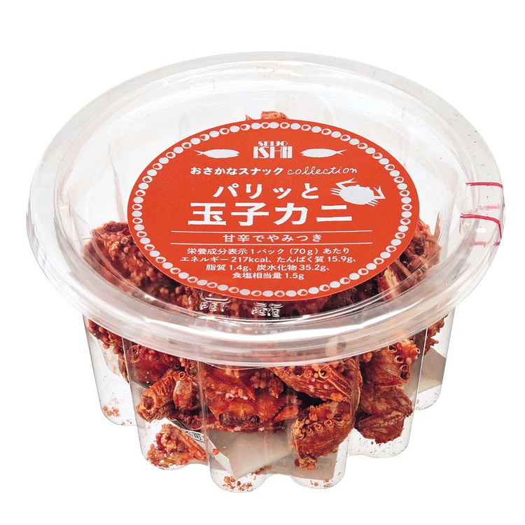 Snack Crab Crispy Fried Hot Spicy Mentai SEIJO 70g 1 each