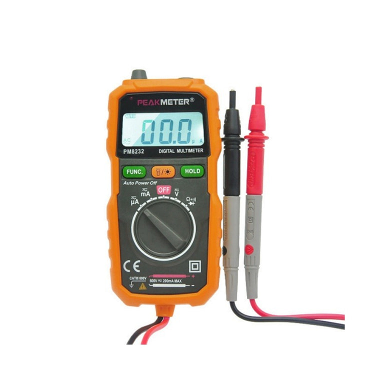 PEAKMETER PM8232 迷你数字万用表自动 NCV 交流直流电流欧姆二极管测试