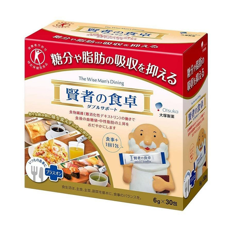 【日本直邮】大冢食品 贤者食卓 30包 抑制糖分 脂肪吸收 抑制血糖 酵素 膳食纤维