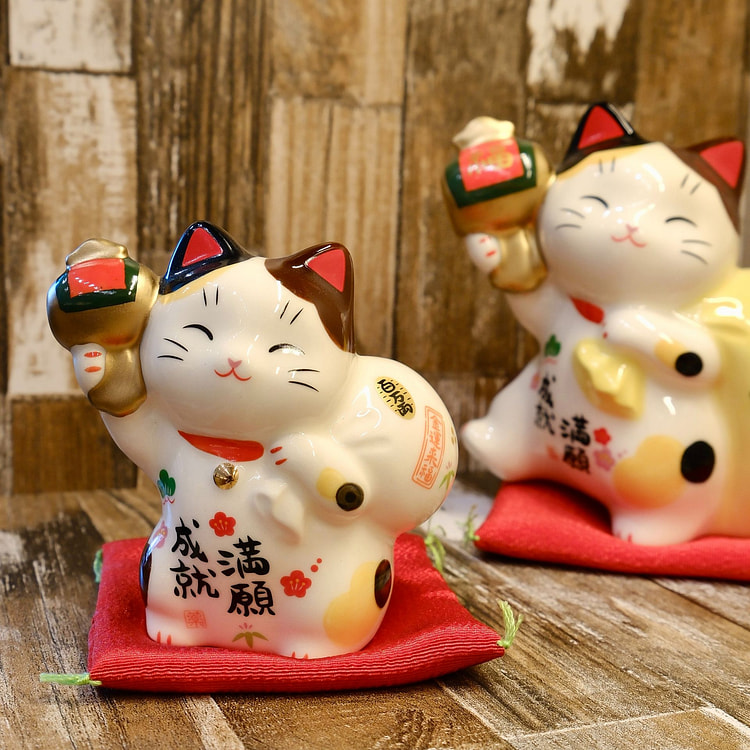 日本 药师窑招财猫L/M（礼盒装）-M（7893） 1 个