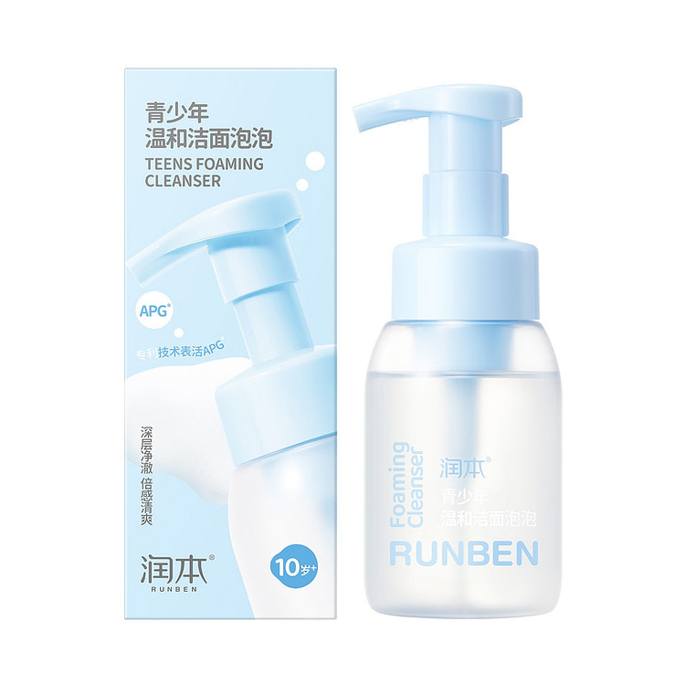 RUNBEN Teens Gentle Oil Control Foaming Cleanser 200 ml