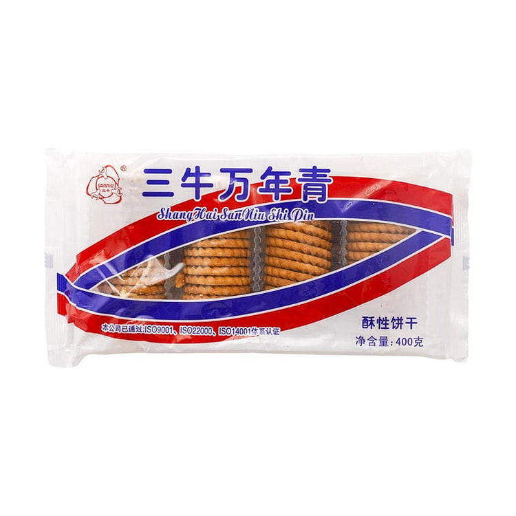 【中国直邮】三牛牌 上海万年青 酥性饼干 400g