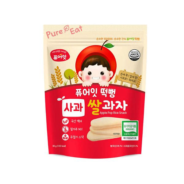 Rice Snack Apple Rice Cake Puffs 30 g