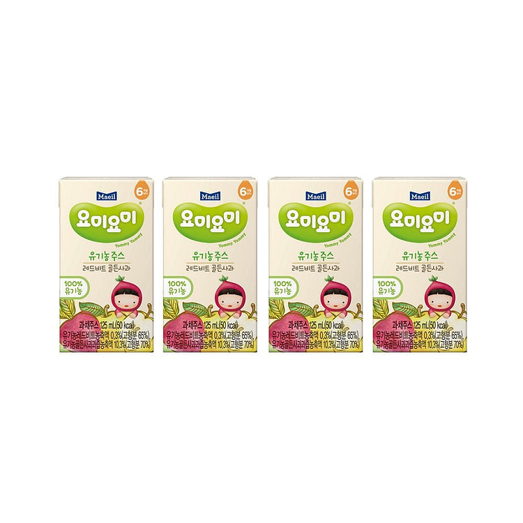 Maeil Yommy Yommy有机红菜头苹果味蔬果汁125mlx4p