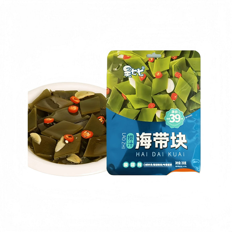 昊七七捞汁海带块开袋即食200g下饭菜酸辣风味 200 克