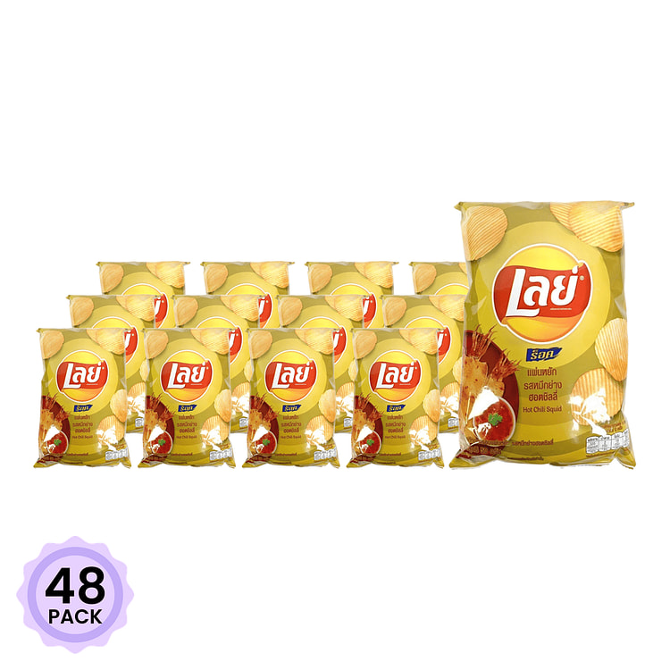 乐事 薯片 泰式香辣鱿鱼味 1.68 盎司*48 包