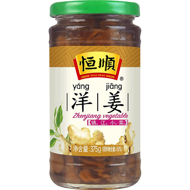 恒顺酱菜下饭开味伴侣腌制泡菜洋姜375g*1瓶