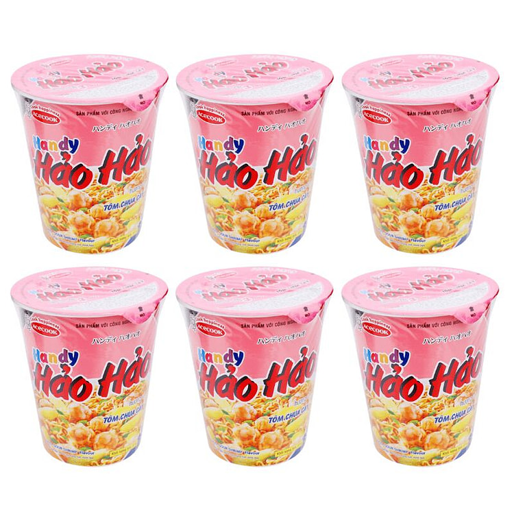 Acecook Hao Hao shrimp cup noodle-2.4oz - 6 Count