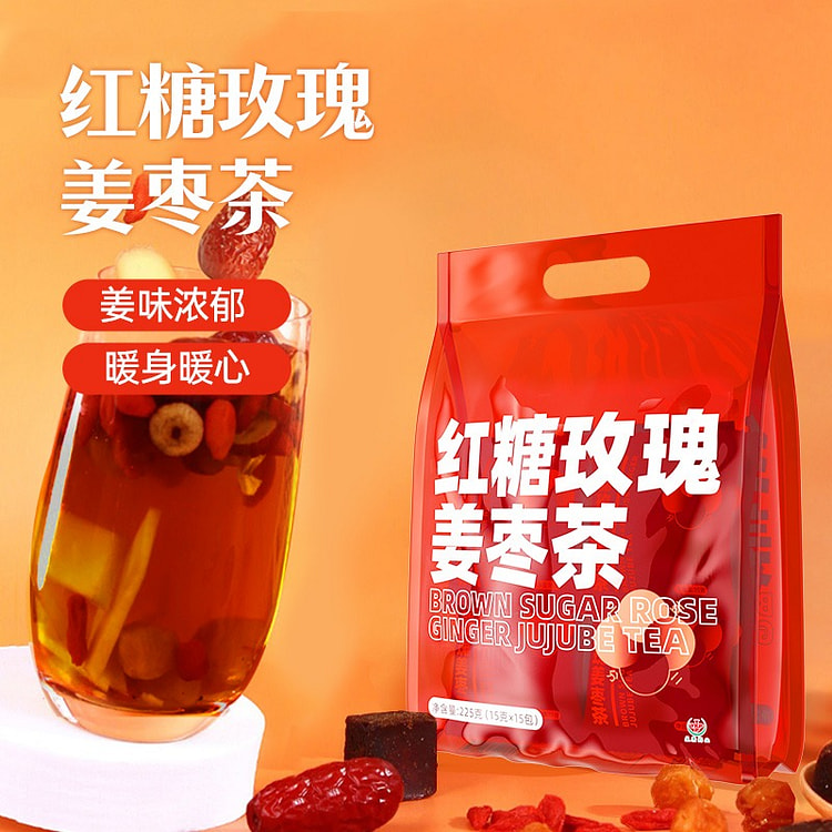 红糖玫瑰姜枣茶  女生补气暖宫养血茶15包/袋
