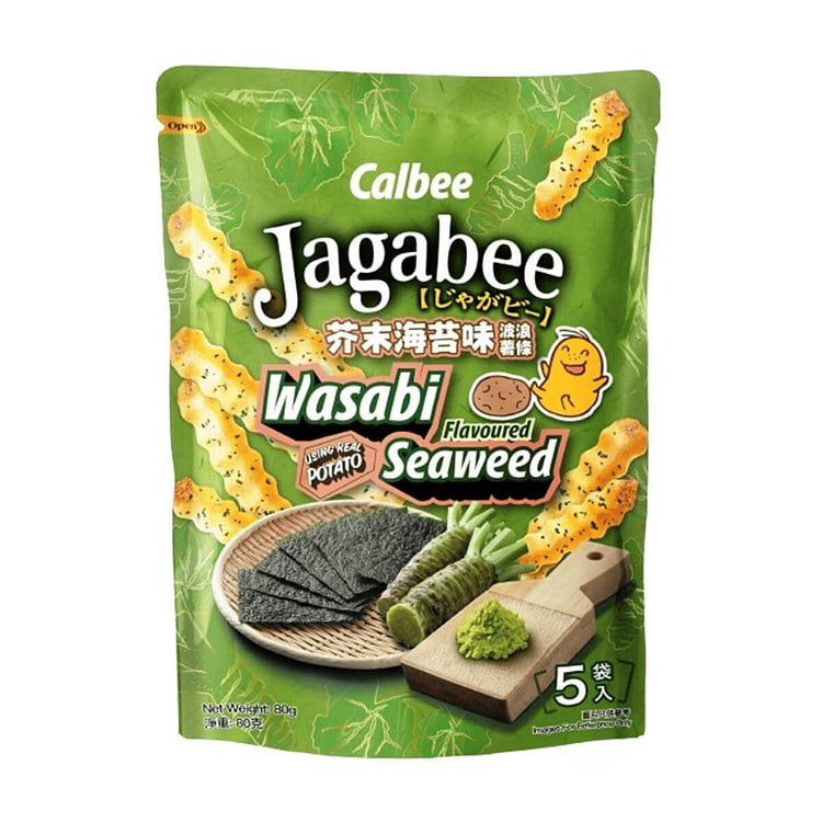 CALBEE-JAGABEE Wasabi Seaweed Flv 16g*5 80g 1 each
