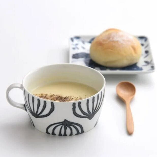 Hasami ware Steel Line Soup Cup Series- Onion 1 count
