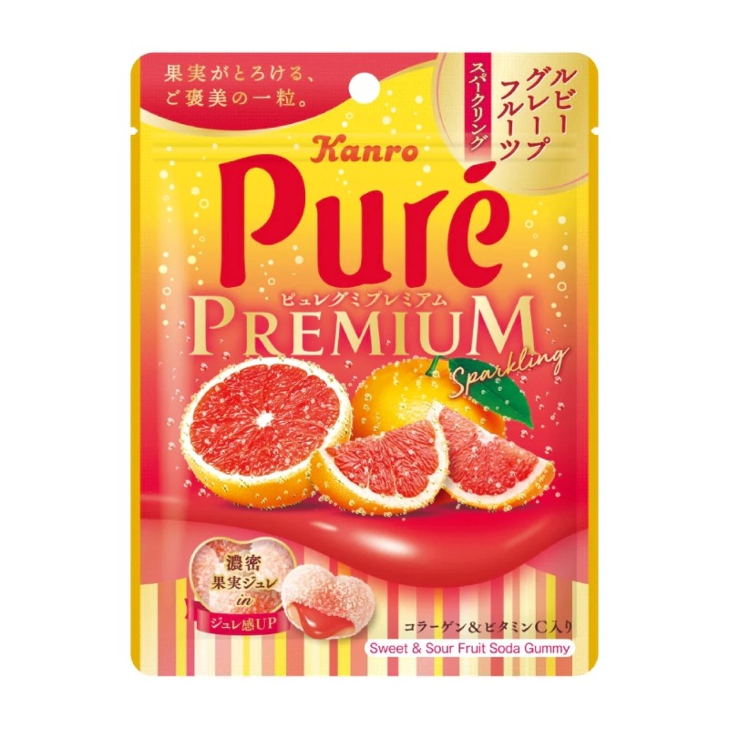 Kanro カンロ ピュレグミプレミアム ルビーグレープフルーツ