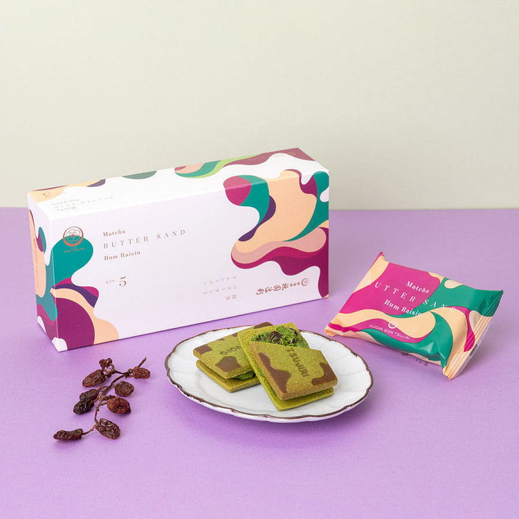 Giontsujiri Matcha Raisin Cookies 5pcs