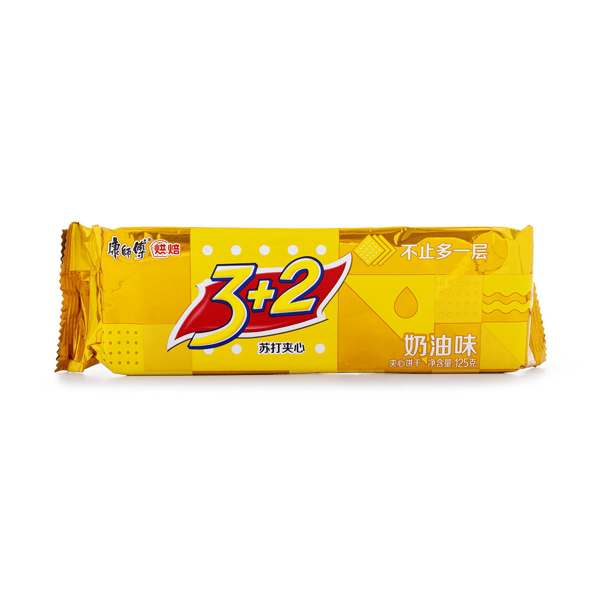 Biscoito Sandwich Master Kong 3+2, Sabor Creme 125 grama(s)