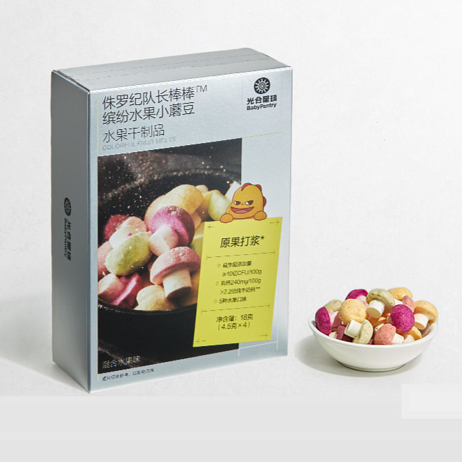 babycare光合星球溶豆水果小蘑豆宝宝儿童零食无添加婴儿辅食18g*1盒