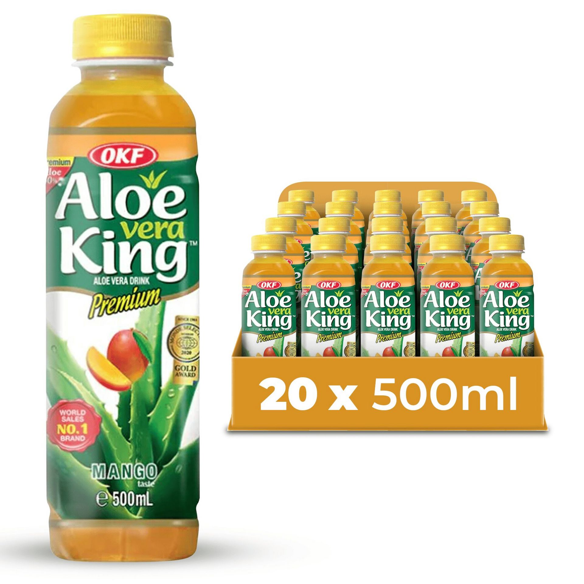 Get OKF Aloe Vera Drink with Pulp Mango -20pk Delivered | Weee! Asian Market