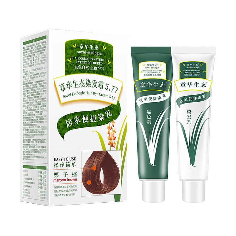 章华 生态染发剂 植物配方在家自己染-栗子棕