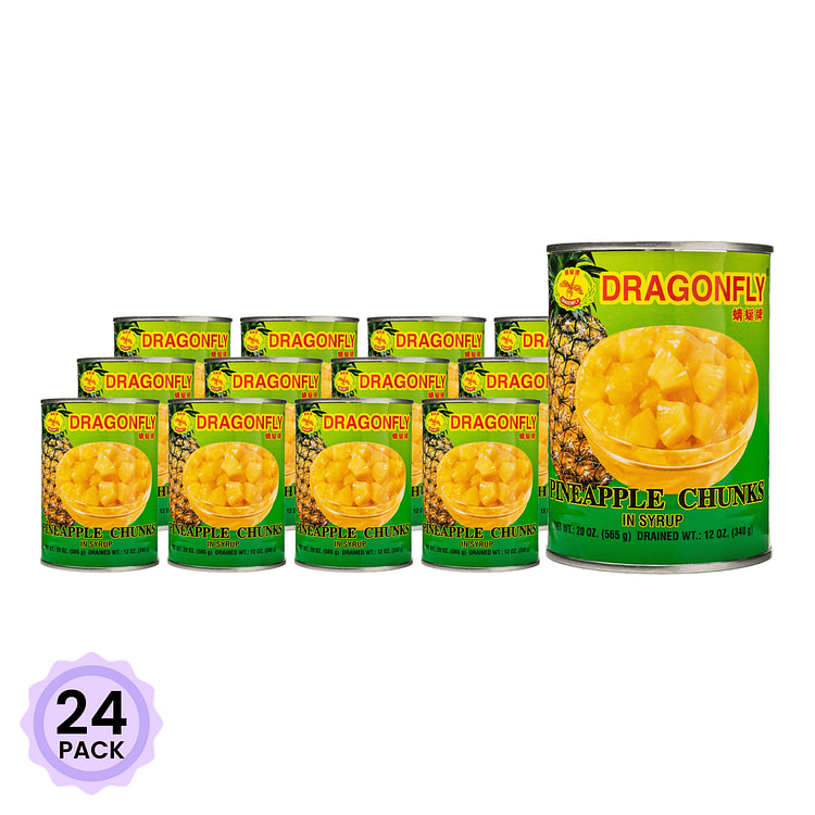 蜻蜓牌 菠萝块罐头 20 盎司*24 包