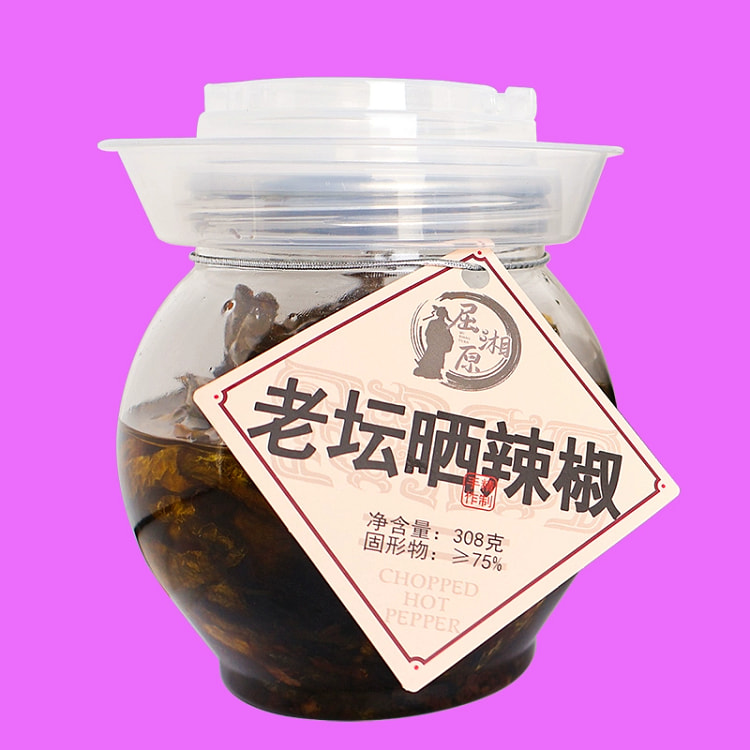 屈湘原老坛晒辣椒 湖南特产下饭菜*1罐
