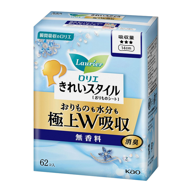 花王 卫生护垫 62个 无香味 62 个